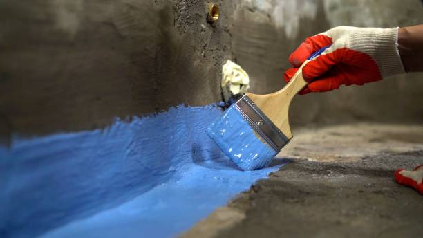 Commercial Exterior Waterproofing project at a Darlington, IN business property by SJ Waterproofing Pros